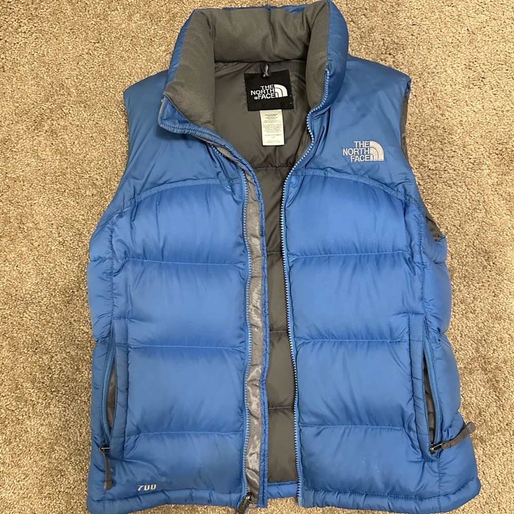 North Face Powder Blue Puffer Vest